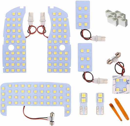 Toyota Prius LED Room Lamp, Prius 30 Series, Prius 40 Series, Prius α, ZVW30/ZVW40/ZVW41 Prius, Easy to Install, Indoor Light, White, Explosive Light, LED Bulb, Interior Parts, 8-Piece Set