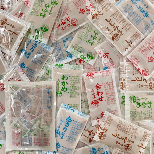 Marukome Miso Soup Commercial Use Popular 4-Type Assortment 60-Meal Pack (Clam×15 pieces, Corbicula×15 pieces, Wakame×15 pieces, Mixed Miso×15 pieces) Instant Fresh Miso Soup Instant Miso Soup