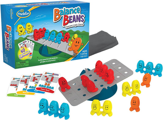 ThinkFun Game "Balance Beans" 1140, Suitable for Ages 5 and Up [Develops Mathematical Thinking Skills, Educational Math Game, Gift (Birthday/Christmas)]