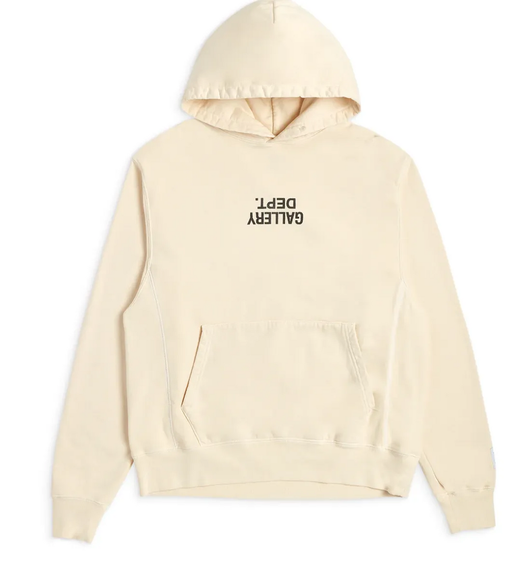 GALLERY DEPT 'FUCKED UP LOGO' CREAM HOODIE