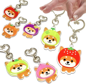 LamPlanning Traveling Mameshiba Acrylic Keychain Charm Shiba Inu Mameshiba Cute Character Mascot Healing Made in Japan