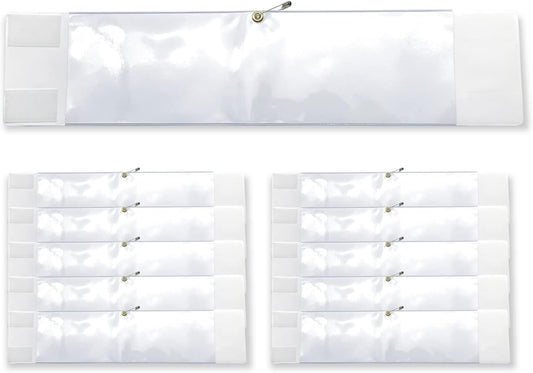 Armband, Insert-In Type, 5 Colors, Set of 10, Made in Japan, Velcro with Safety Pin, Staff, Photography, Neighborhood Association, Autonomous Council (White)