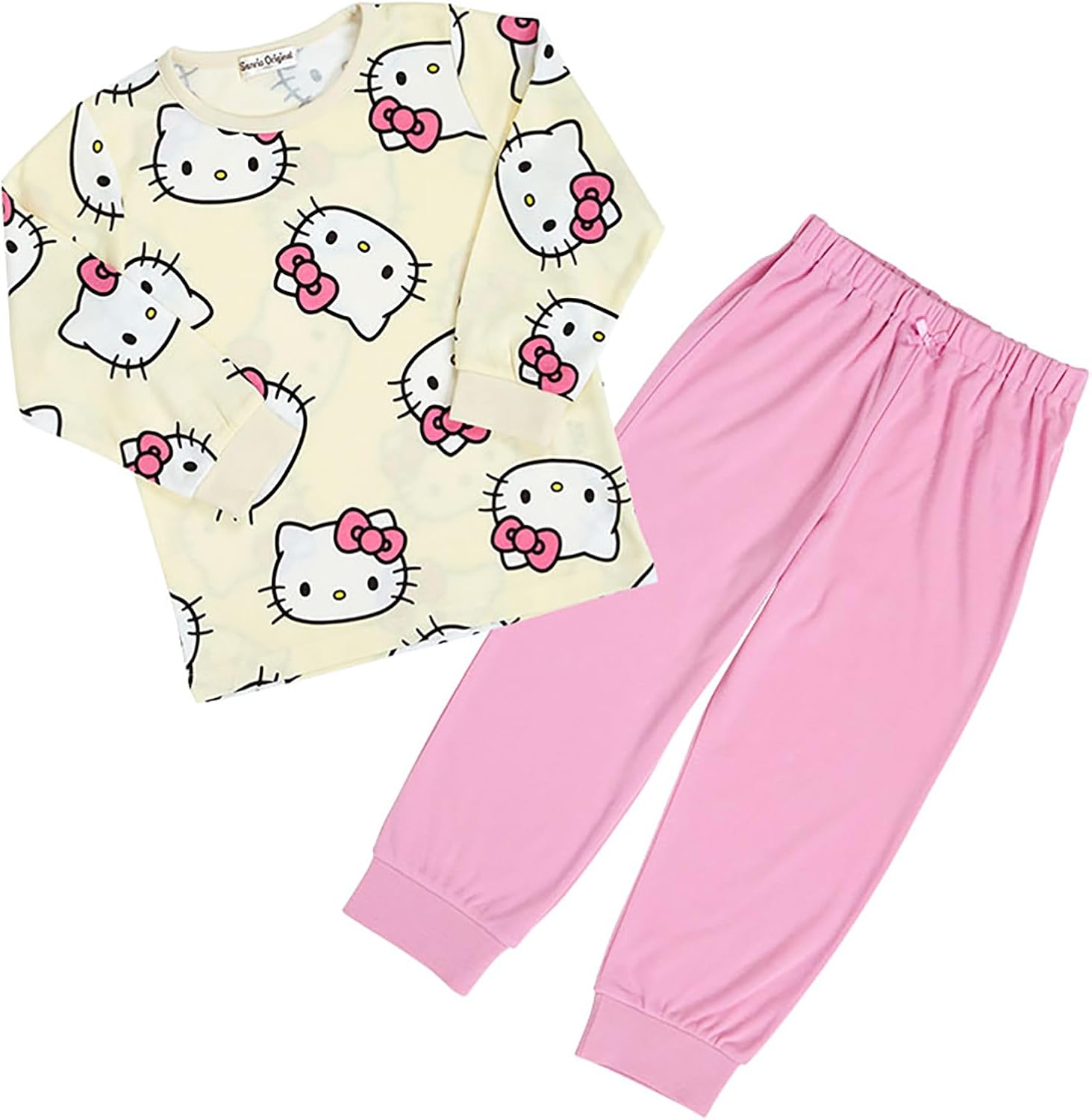 Sanrio 963445 Kids Long Sleeve Pajamas, Hello Kitty, 51.2 inches (130 cm)