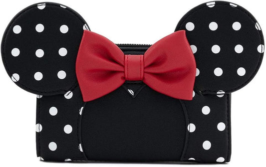 Loungefly Disney Minnie Mouse Flip Wallet for Cosplay, Standard, One Size