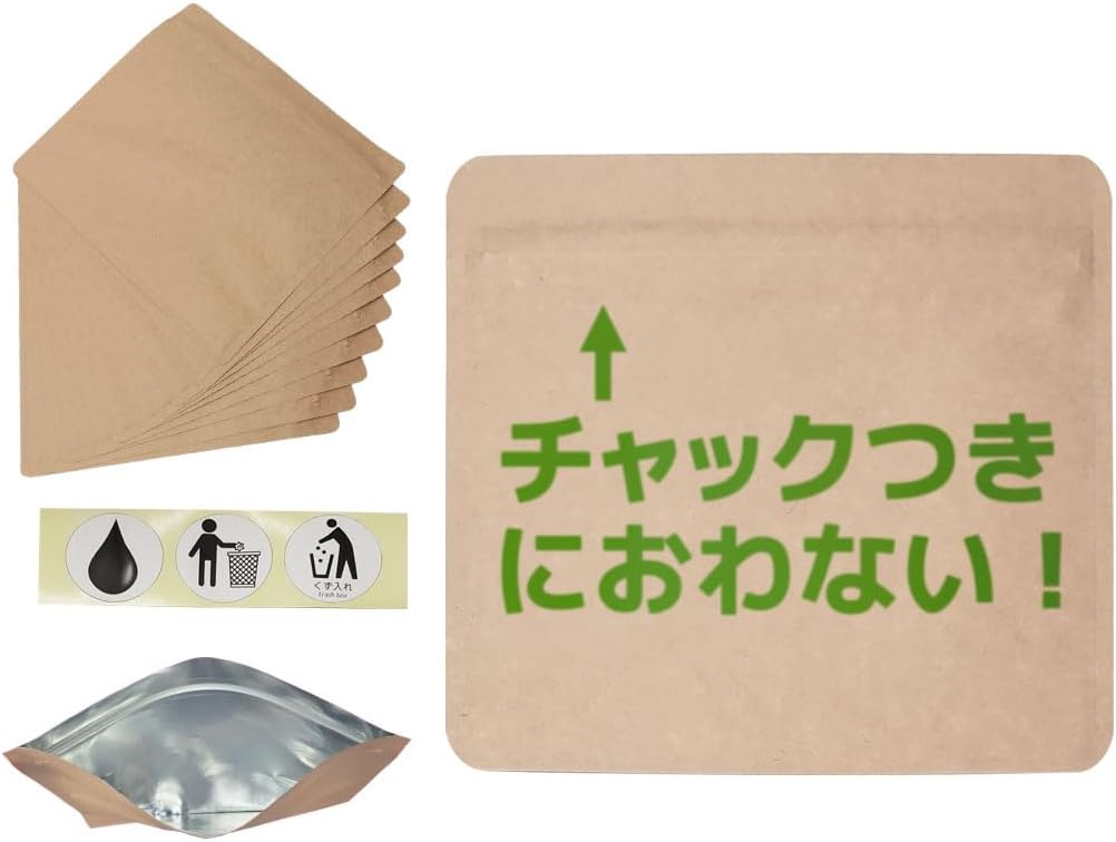 Mitsuwa Strong Odor Resistant Smell Free Zipper Bag Sani Natura Portable Type S Plus, 30 Pieces, Made in Japan
