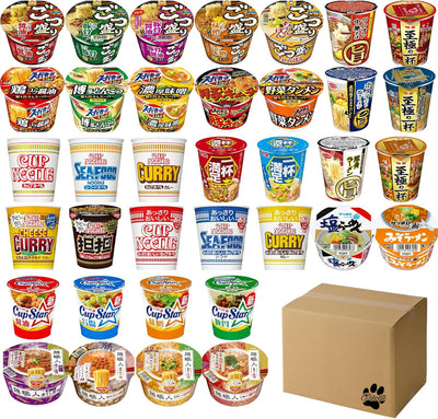 Popular Cup Noodles, Assorted, Random 12 Types, 12 Servings, Random Set, For Emergency Meals and Stocking, Instant Ramen, Can Be Storeed at Room Temperature