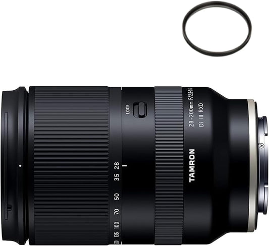 Tamron 28-200mm F/2.8-5.6 Di III RXD A071 High Magnification Zoom Lens & Marumi Lens Protection Filter for Sony E-Mount 2 Pack
