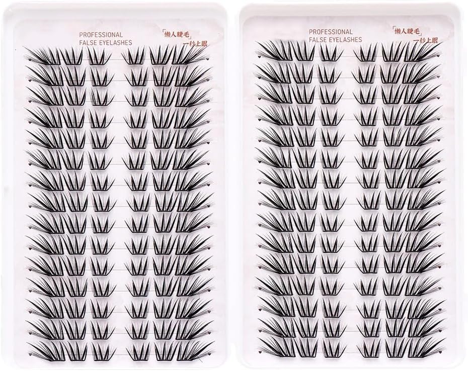 False Eyelashes, 0.4 - 0.6 inches (10 - 14 mm), Large Capacity, No Glue, High Adhesion, Cute, 3D Sensation, Partial False Eyelashes, With Glue, Bundle, Popular, Beginner, Durable, Natural False