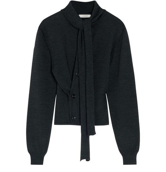 LEMAIRE スカーフ付き ツイスト入り カーディガン - Image 1