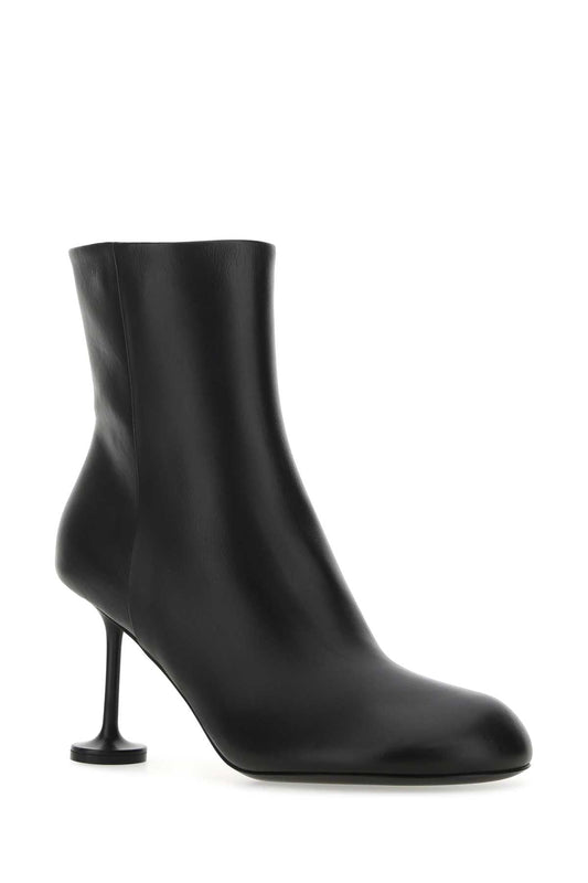 Balenciaga バレンシアガブラックレザーレディアンクルブーツ - Image 1