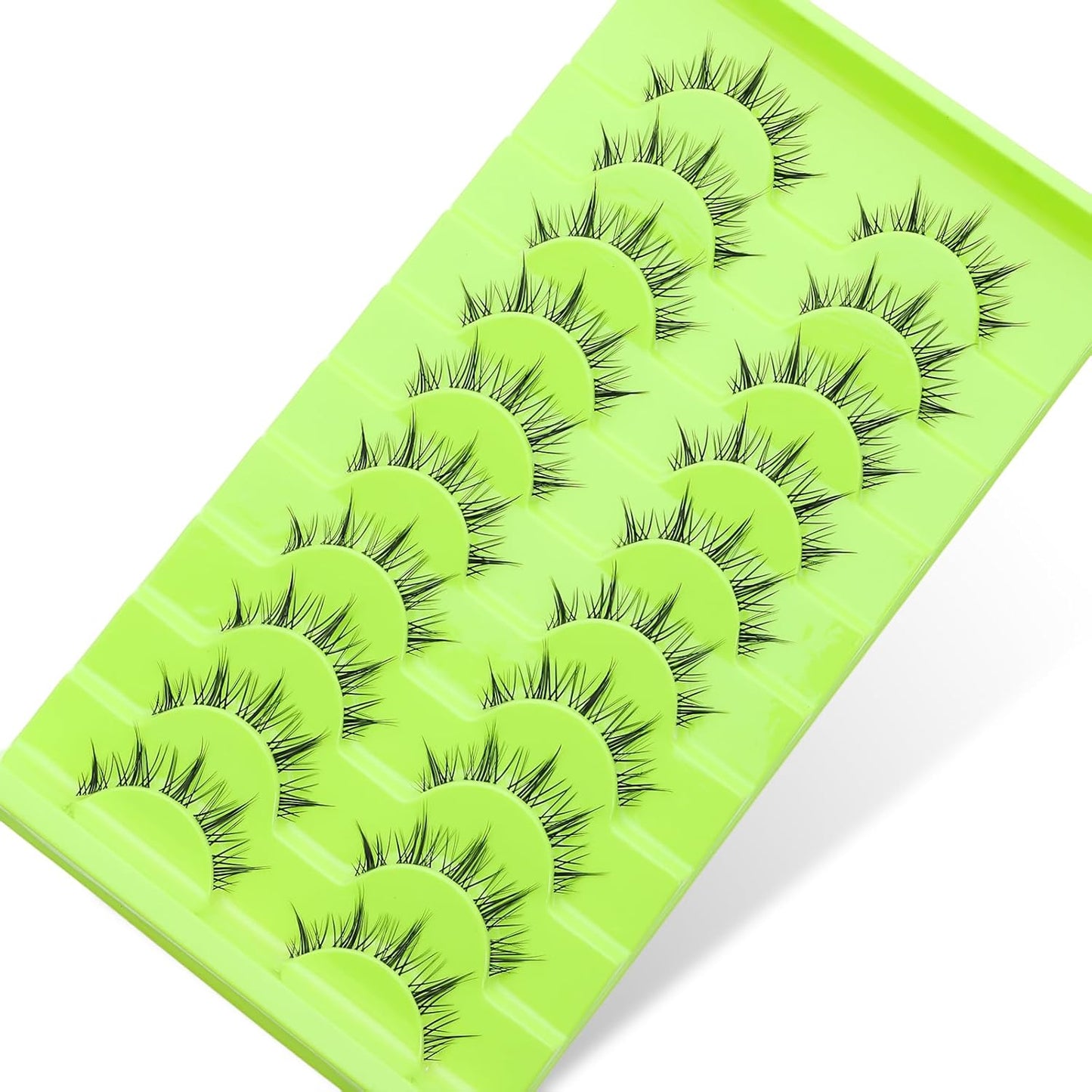 10 Pairs Cartoon False Eyelashes Korean Asian False Eyelashes Anime False Eyelashes Japanese Makeup False Eyelashes Spiky False Eyelashes (Y40)