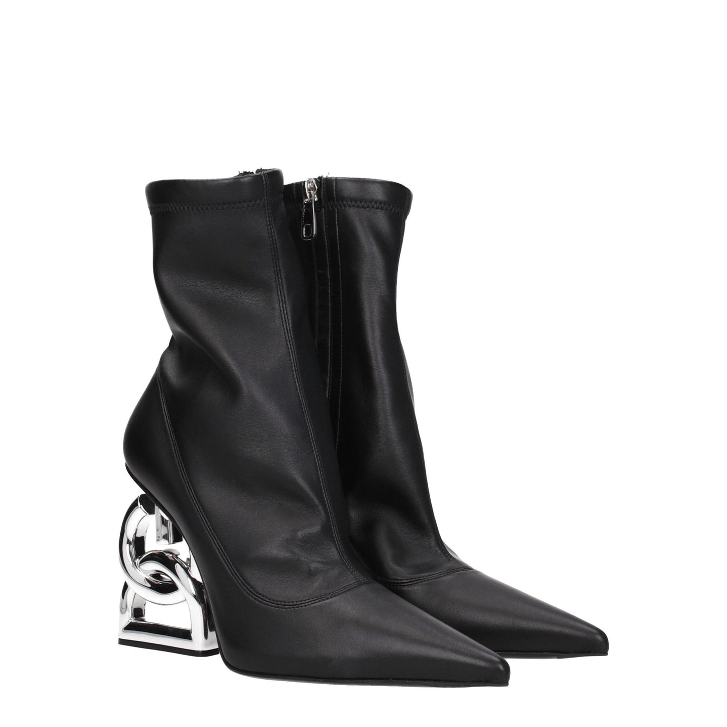 Dolce  Gabbana ドルチェ＆ガッバーナ女性 'S 革のブーツブラック - Image 1