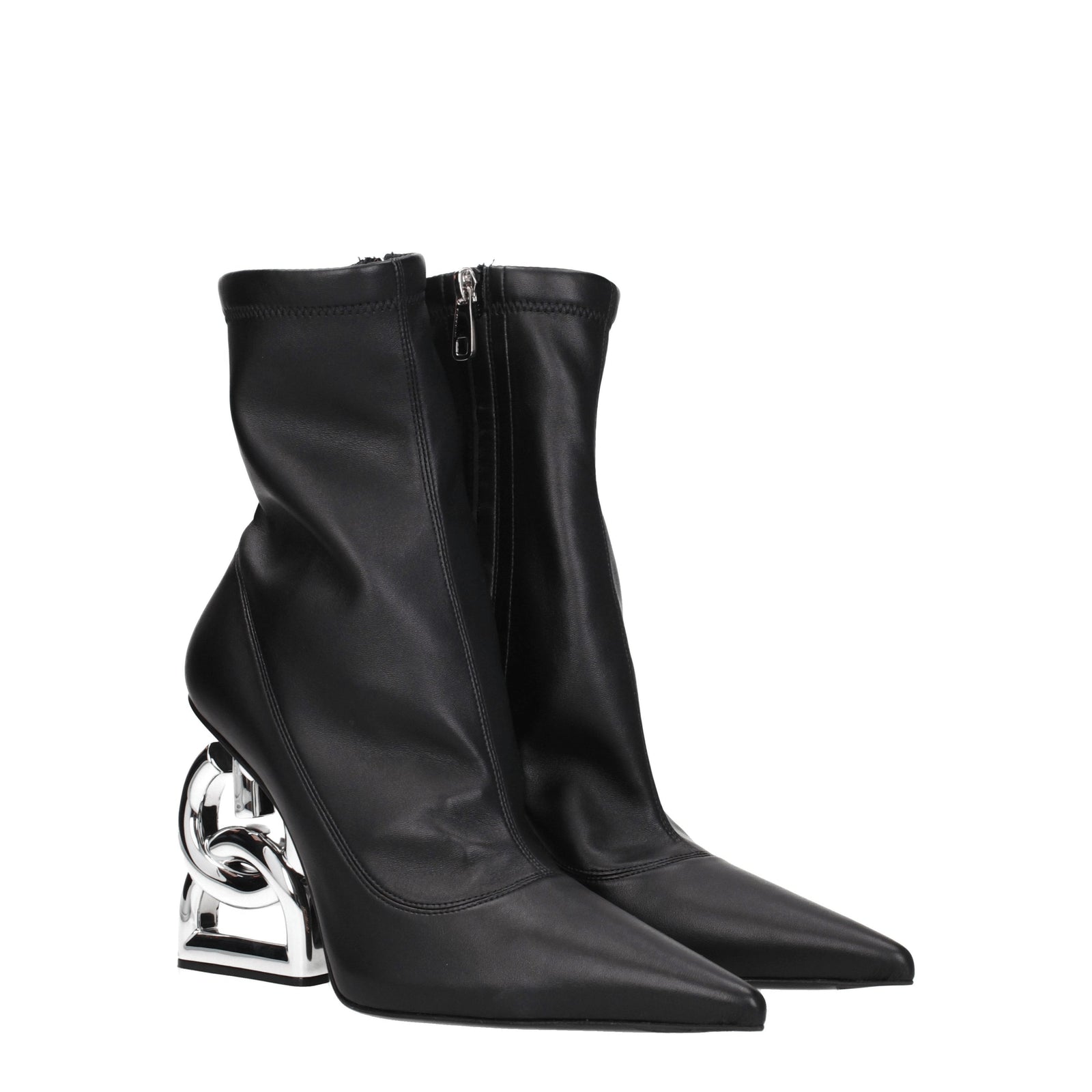 Dolce  Gabbana ドルチェ＆ガッバーナ女性 'S 革のブーツブラック - Image 1