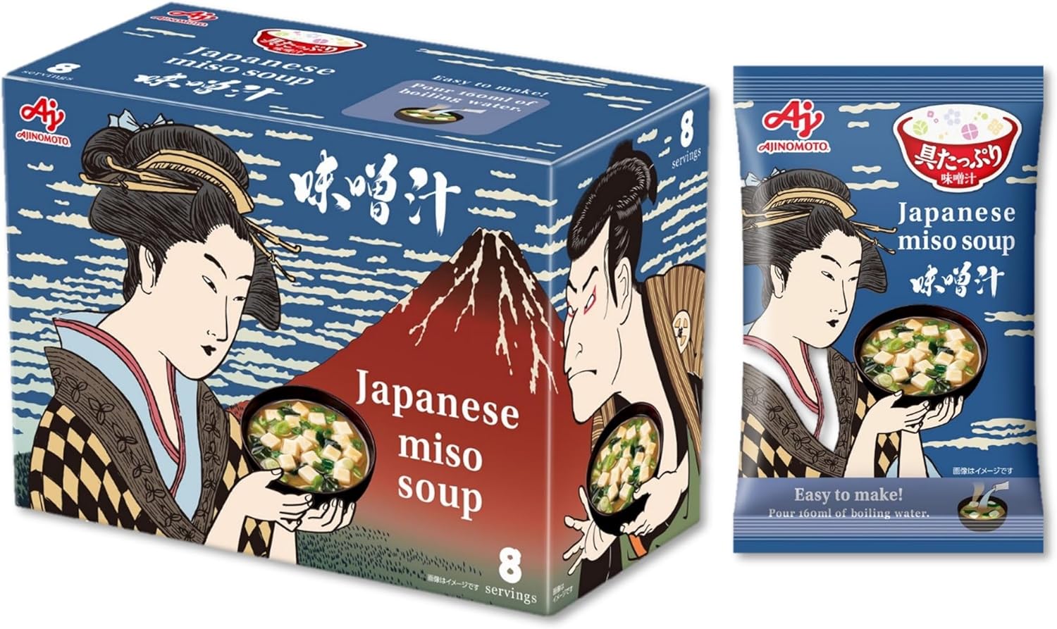 Rich Miso Soup, Ajinomoto Tofu, 8 Servings, Special Packaging, Gift, Petite Luxury, Japanese Style