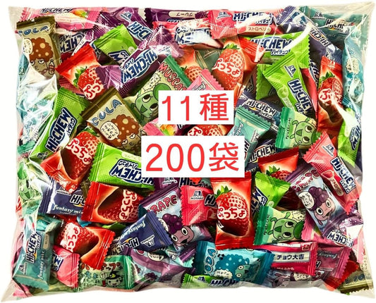 Haichu & Pucho, Approx. 2.2 lbs (1 kg), 200 Bags, 11 Types, Assorted, Commercial Use, Individual Packaging, Large Capacity