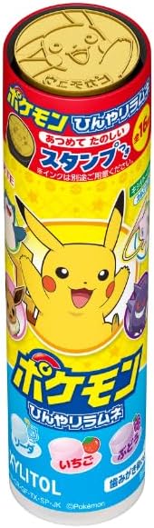 Lotte Xylitol Pokemon Cooling Ramune 0.9 oz (26 g) x 10 Packs