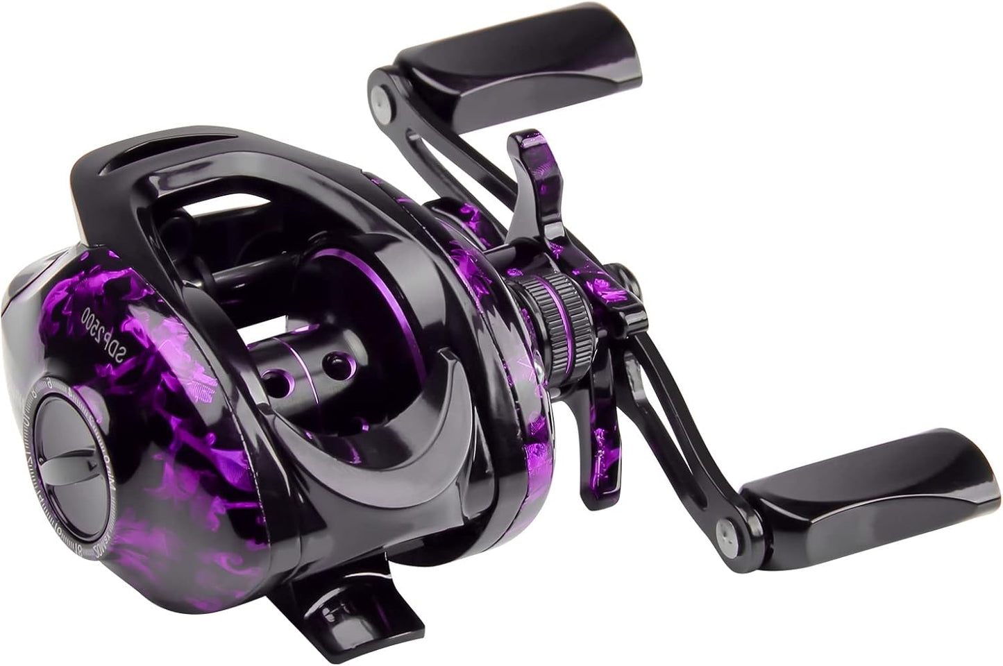 HAUT TON Snow Daemon Baitcasting Fishing Reel Beginner Edition Baitcaster Reel 17.64lb Max Drag 7.2:1 Gear Ratio 4+1BB Carbon Fiber Frame