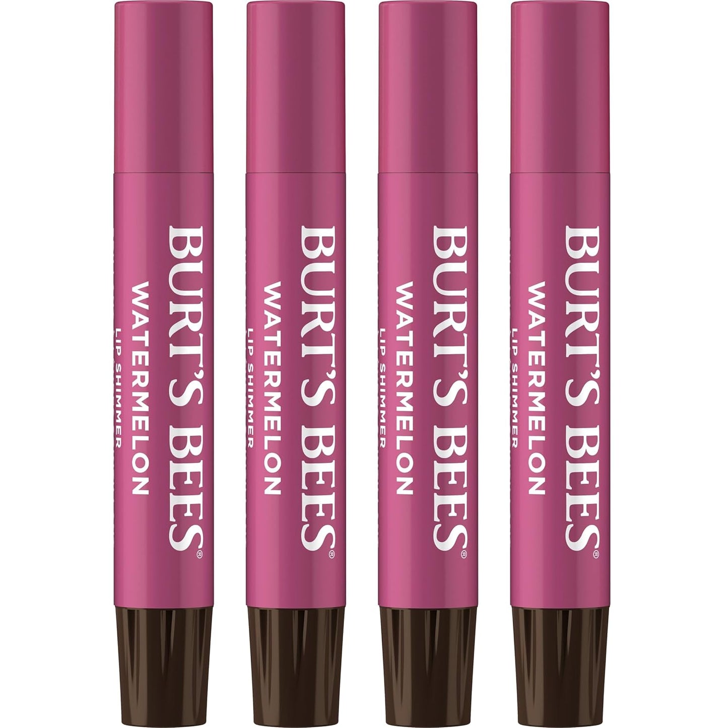 Burt's Bees Shimmer - Juego de tintes labiales, regalos para el día de la madre, barra de bálsamo labial tintado, hidratante para hidratación durante todo el día con acabado pigmentado brillante de