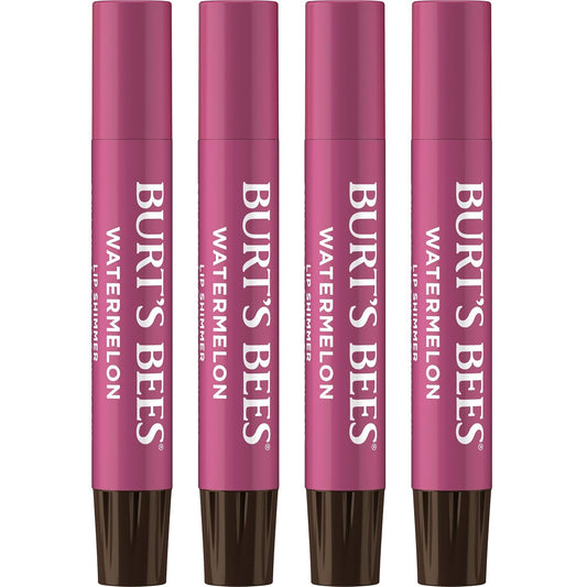 Burt's Bees Shimmer - Juego de tintes labiales, regalos para el día de la madre, barra de bálsamo labial tintado, hidratante para hidratación durante todo el día con acabado pigmentado brillante de