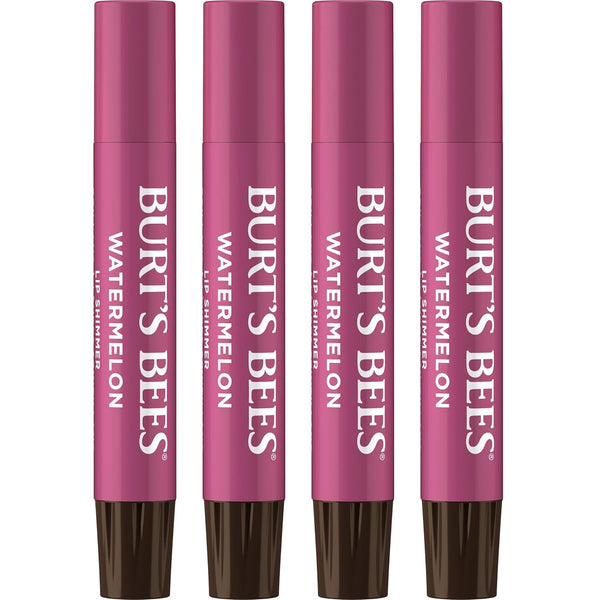 Burt's Bees Shimmer - Juego de tintes labiales, regalos para el día de la madre, barra de bálsamo labial tintado, hidratante para hidratación durante todo el día con acabado pigmentado brillante de