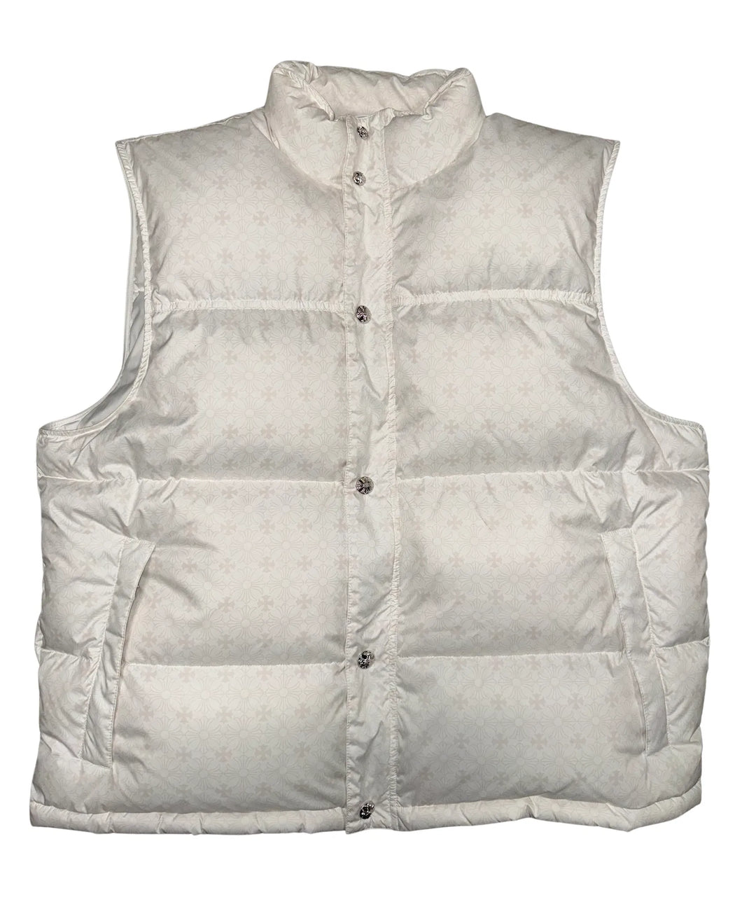 CHROME HEARTS 'WHITE' MONOGRAM PUFFER VEST