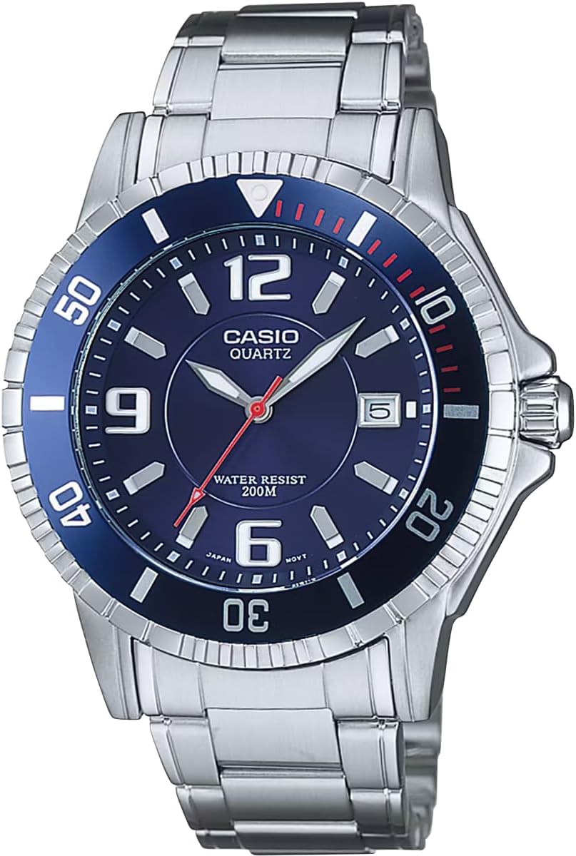 Casio MTD-1053 Series Standard Men's Watch, Quartz, Water Resistant to 20 ATM, Blue MTD-1053D-2AV, Bracelet Type