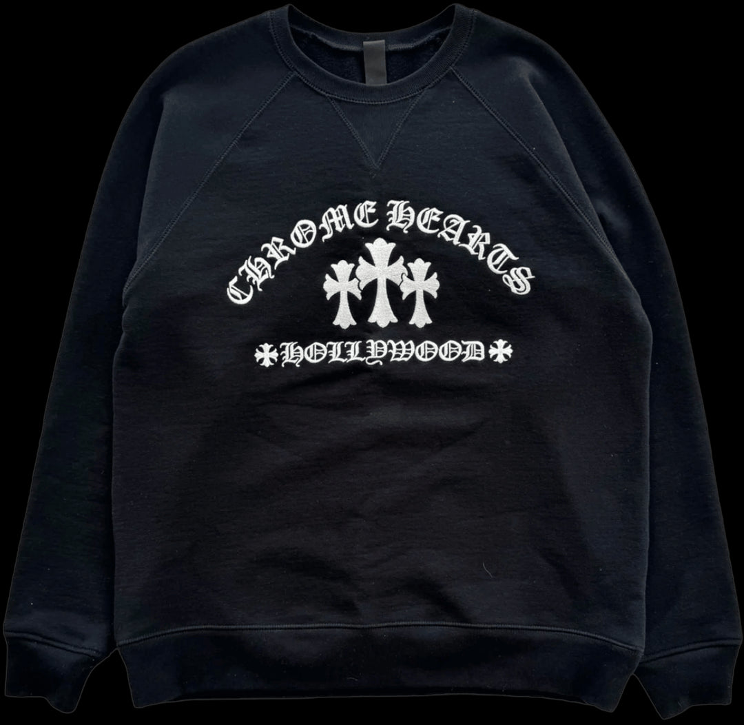 CHROME HEARTS 'KING TACO' BLACK EMBROIDERED CREWNECK