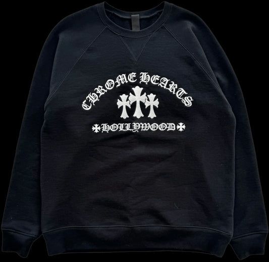 CHROME HEARTS 'KING TACO' BLACK EMBROIDERED CREWNECK