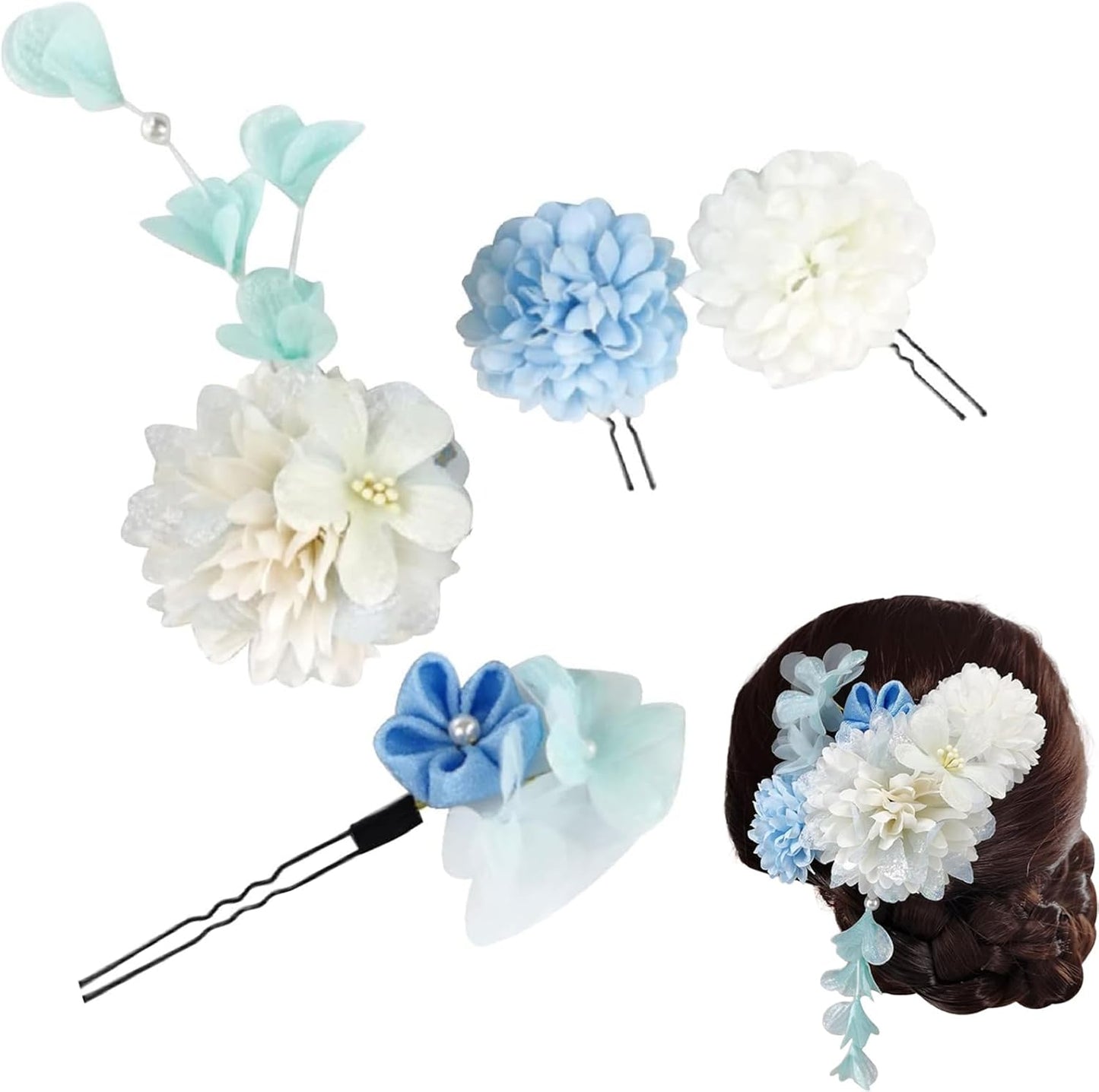 Coming-of-age Ceremony, Japanese Style, Yukata, Popular, Graduation Ceremony, Wedding, Shichi-Go-San Party, Thank You Party, New Year, Fireworks Display, Flowers, Dry Flowers, Hair Clip, Hair