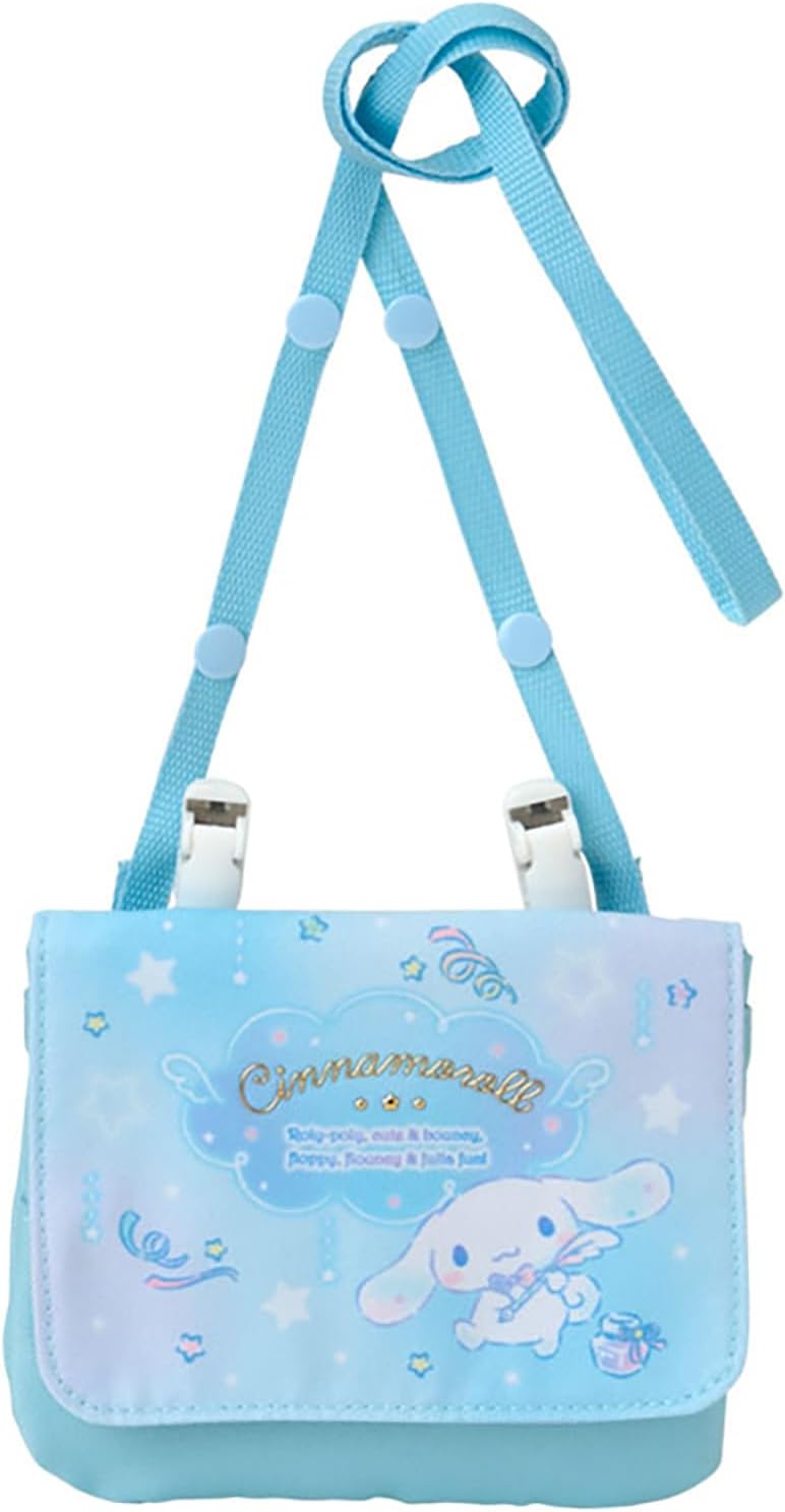 Sanrio Pocket Pouch with Shoulder Strap, Personal Accessories, Polyester, Approx. Width 5.5 x Depth 0.4 x Height 4.7 inches (14 x 1 x 12 cm), Interior Name Space, For Children