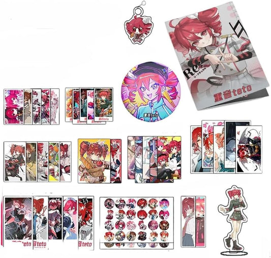 Hazane Tetto Lucky Bag, 116 Piece Set, Picture Collection, Can Badge, Acrylic Stand, Key Holder, Surround Decoration, Figurine, Cute Goods, Birthday Gift