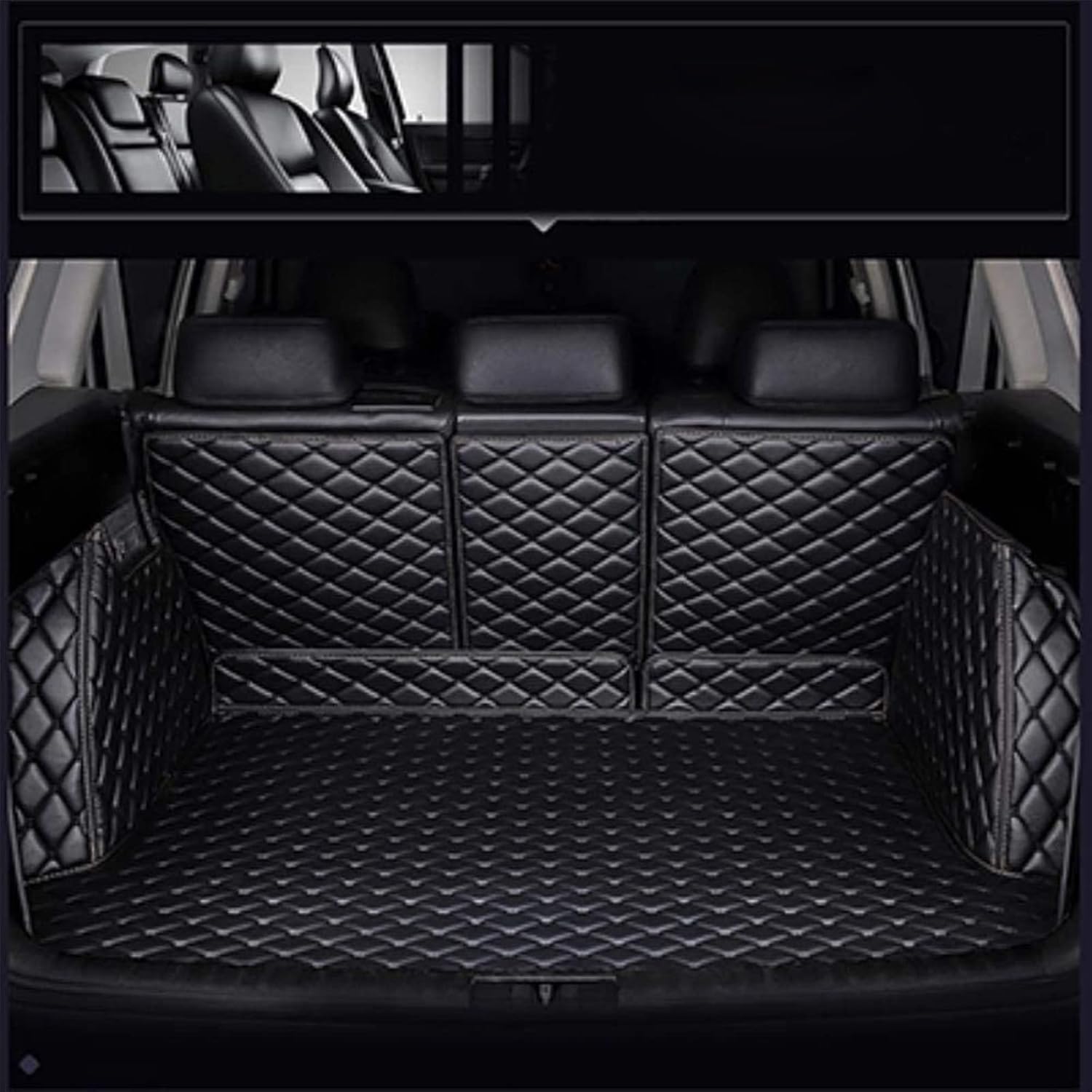 Custom Car Trunk Mat For Toyota Prius 30 Series ZVW30 2009-2017 XPE Leather Luggage Mat Cargo Mat Full Set Waterproof Car Trunk Mat All Weather Abrasion Resistant Dirt Resistant Interior Parts Car