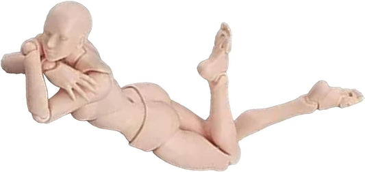 Figma Youth 2.0 Action Figure Model, Silver Grey Skin Tone, Articulated Joints, Adult Desk Toy, Grey and Orange Skin Color (Females #12)