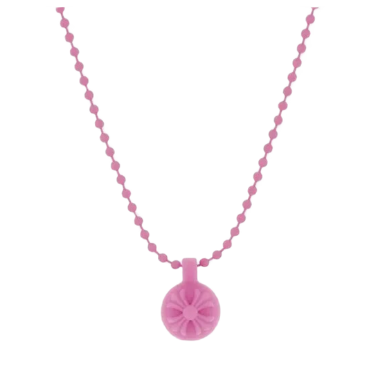 CHROME HEARTS 'PINK' SILICONE CROSSBALL CHARM