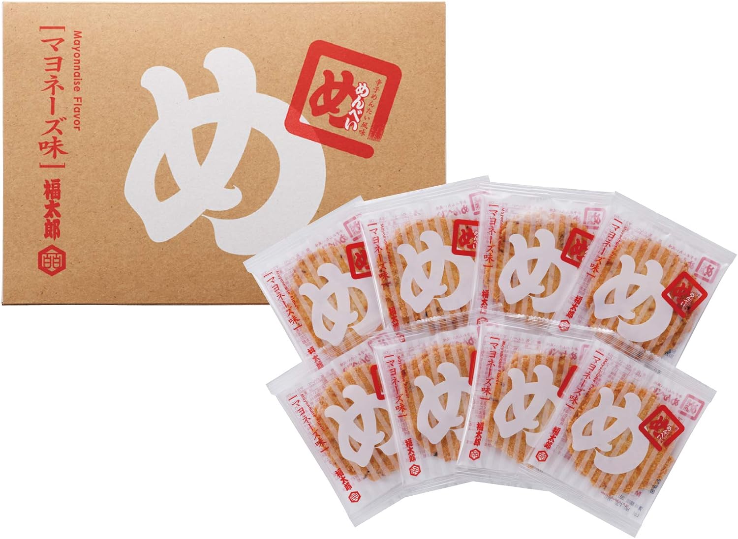 Yamaguchi Oilya Fuktaro Menbei Mayonnaise Flavor, 2 Sheets x 8 Bags