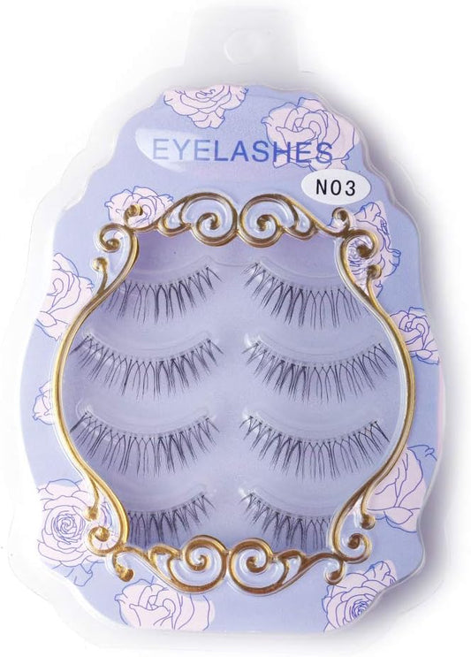 Men0024 Natural Popular False Eyelashes, 5 Pairs