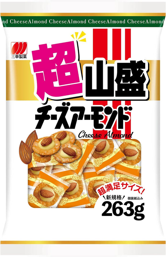 Sanko Seika Super Yamamori Cheese Almond, 9.2 oz (263 g)