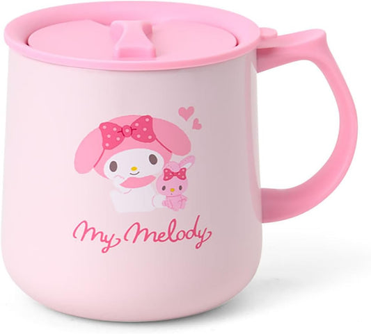 Sanrio 296953 My Melody Stainless Steel Mug with Lid Body: Stainless Steel Copper (Acrylic Resin Coating), Lid (Drinking Mouth) Handle: Polypropylene, Gasket/Bottom Surface: Silicone Rubber, Heat