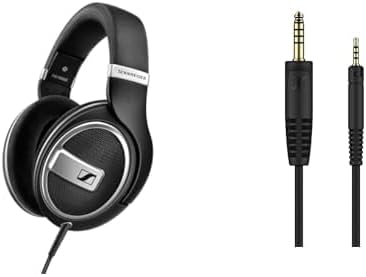 【Set Purchase】【Exclusive】Sennheiser Headphones Wired HD 599 SE Open Type Open Type Black + 4.4mm Balanced Cable Set Music Gaming Video Viewing 【Domestic Genuine Product】