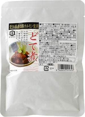 Izuman Brew | Boiled Dote, 4.9 oz (140 g) x 3 Bags, Produced in Aichi Prefecture, Uses Pork Hormones, Side Dishes, Restored at Room Temperature, Retreat Food, Nagoya Miso, Boiled in Tsubu, Publisher, Commercial Use, Popular