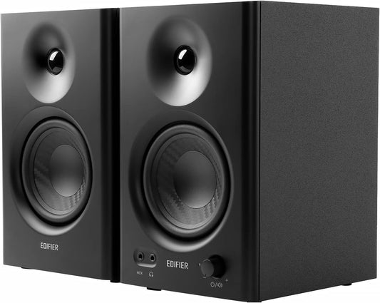 Edifier 【Edifier】 MR4 42W 2.0ch PC Active Near-Field Monitor Speaker | 4-Inch Mid-Bass Unit High Sound Quality | Built-in Amplifier for DTM, Composition, Studio Monitor Use | Wired External | TRS