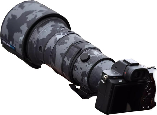Rolanpro Lens Cover, Camouflage Coat for Sigma 500mm F/5.6 DG DN OS ROorts, Triple Layer Protection, dark black camo, Modern