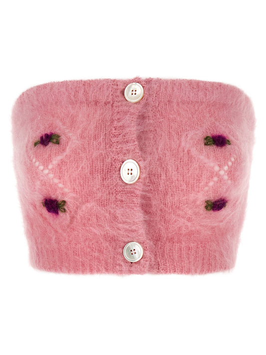 Alessandra Rich 'Carded Mohair' Top - Image 1