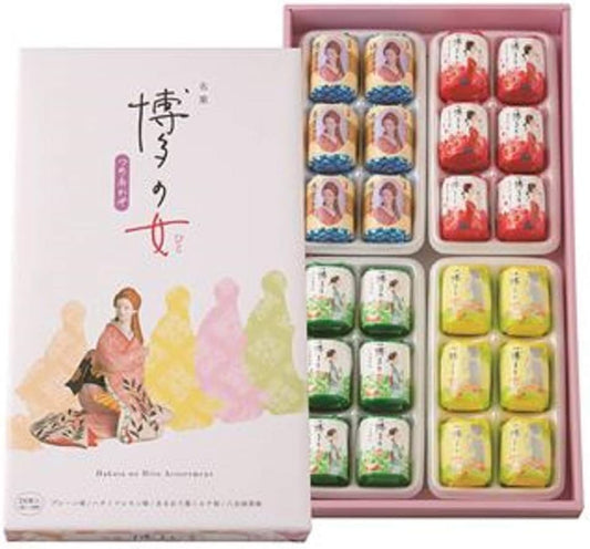 【Monde Selection Gold Award Winner】Nikakudo Hakata no Onna Assortment, 24 pieces (4 each x 6 types)