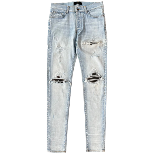 AMIRI 'LIGHT INDIGO CAMO PATCH MX1' JEANS