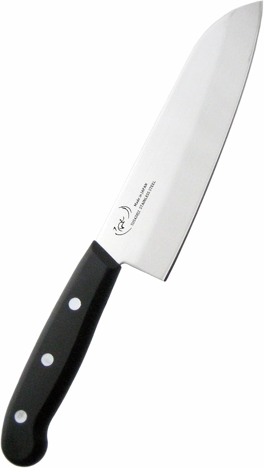 Nagao Hakaku Santoku Knife, Blade Length: 6.5 inches (165 mm), Stainless Steel Knife, Dishwasher Safe, Made in Japan