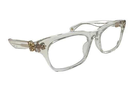 CHROME HEARTS 'GITTIN ANY?' 18K GOLD CRYSTAL GLASSES