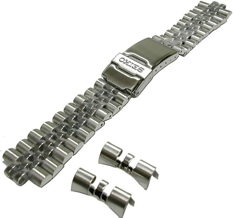 〔セイコー〕SEIKO 時計バンド 22mm ステンレスブレス バンド（ベルト) 海外モデル SKX007, SKX009 純正 44G1JZ