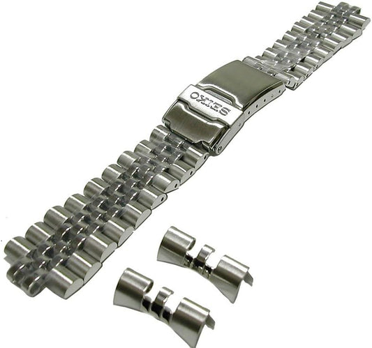 〔セイコー〕SEIKO 時計バンド 22mm ステンレスブレス バンド（ベルト) 海外モデル SKX007, SKX009 純正 44G1JZ