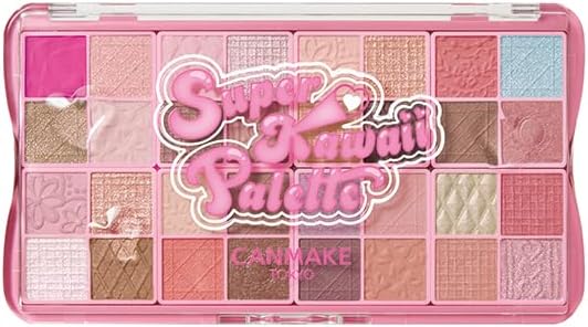 Canmake Super Cute! Palette, 40th 0.2 oz (7 g), Eye Shadow Palette, 32 Colors, 40th Anniversary